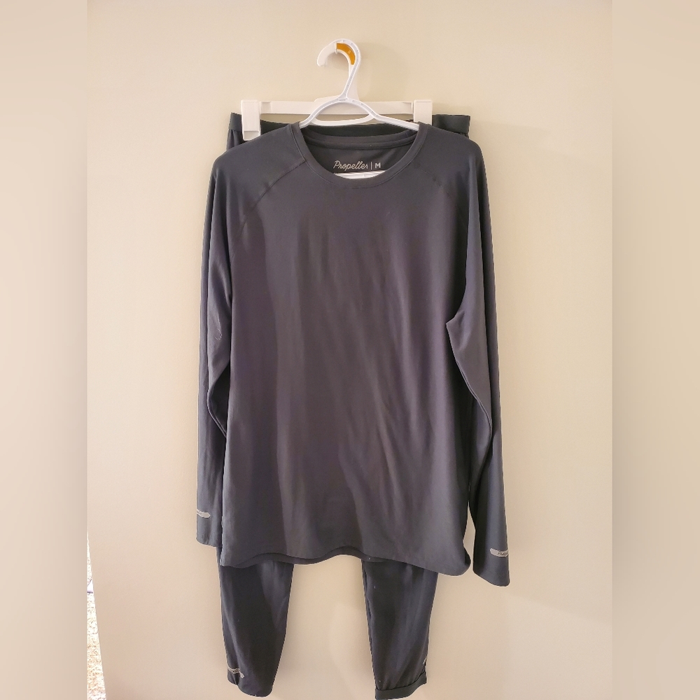 Propeller Brand Dark Green Performance Base Layer Top and Bottoms Thermal Wear